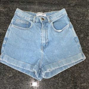 American apparel jean shorts